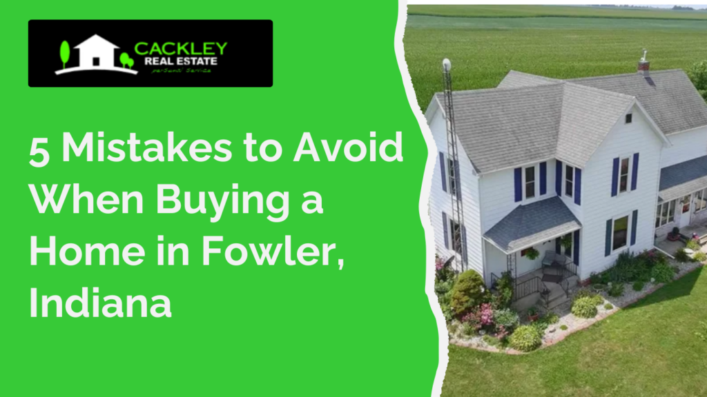 5 Mistakes to Avoid When Buying a Home in Fowler, Indiana